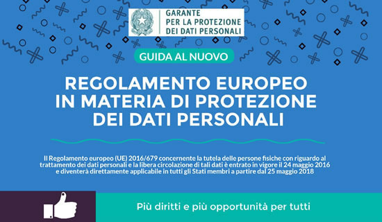 Regolamento europeo in materia di protezione dei dati personali