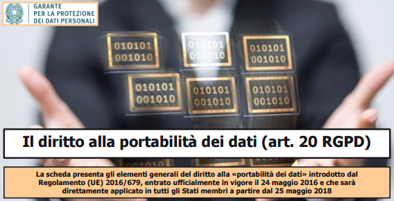 Diritto alla portabilità dei dati