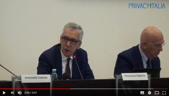 Cagliari – 10 novembre 2017 Regolamento Ue #SaveTheData. Intervento di Francesco Pigliaru, Presidente della Regione Sardegna
