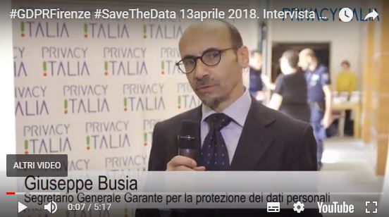 #GDPRFirenze #SaveTheData 13aprile 2018. Intervista ai relatori intervenuti al Convegno organizzato da Privacy Italia