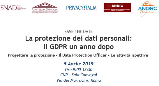 La protezione dei dati personali: Il GDPR un anno dopo